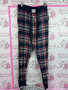 Lucky Brand pj pants lounge Navy, Red & Gray Plaid Knit Joggers